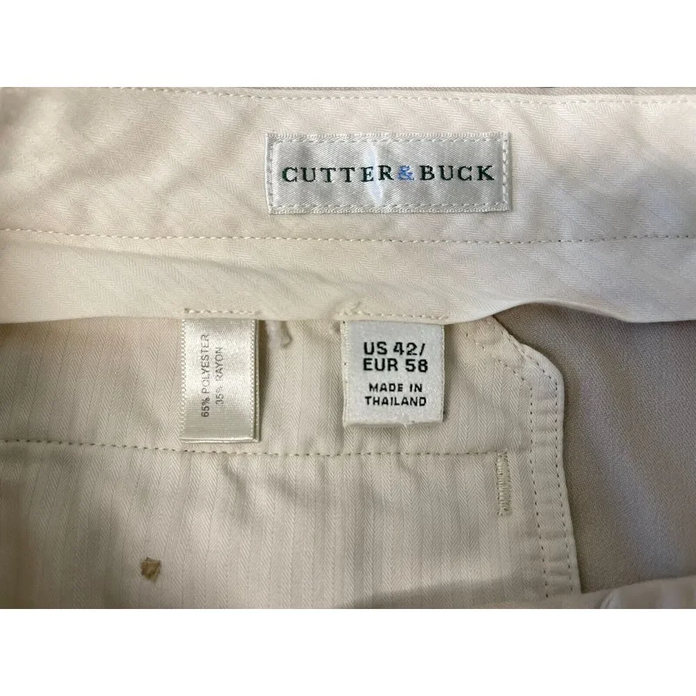 Cutter & Buck Men's Size 42 Pleated Shorts Khaki 9